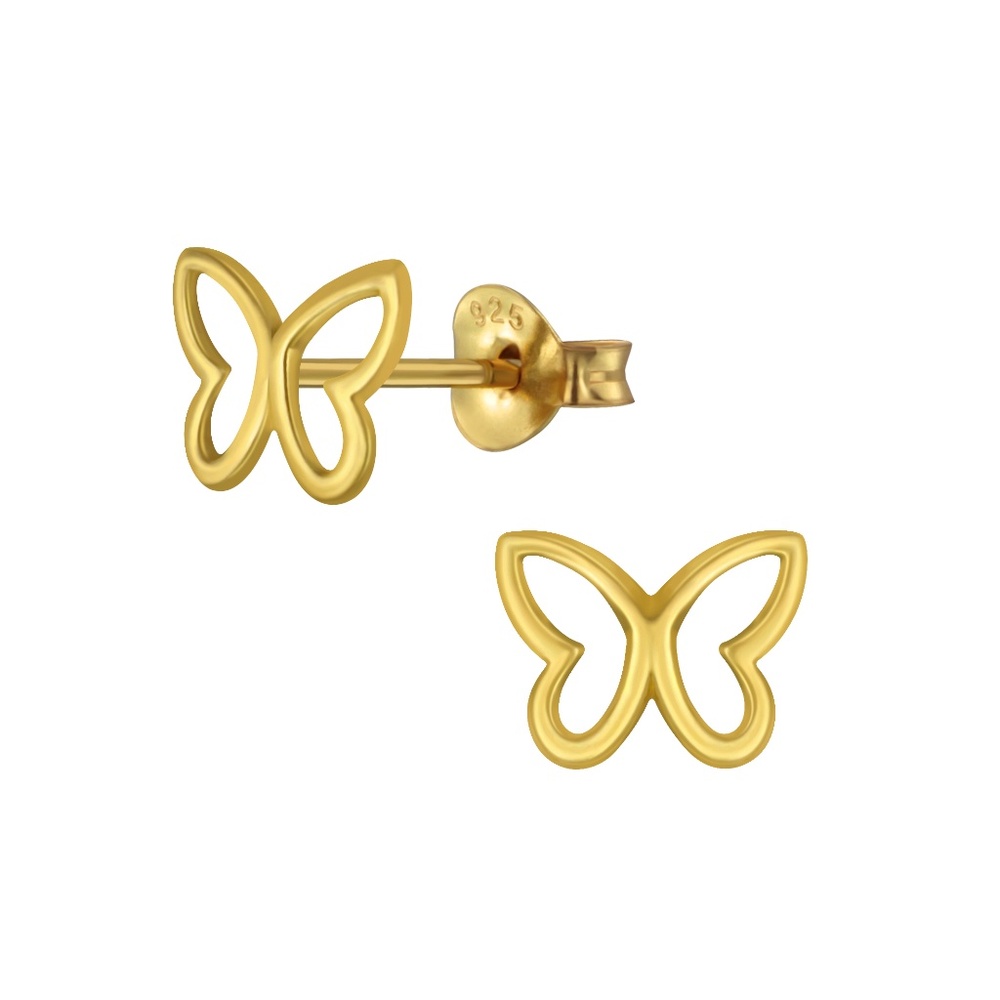 Gold Cut Out Butterfly Earrings